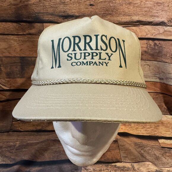Morrison Supply Company Hat Cap Tan SnapBack Adjustable Rope Laclede Steel - Picture 1 of 7